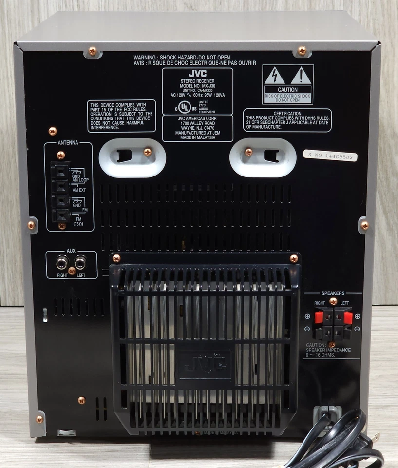 JVC MX-J30 Hi-Fi Compact Component System w/Remote & Speakers - READ DESCRIPTION - Image 4 of 4