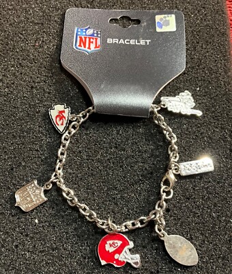 Kansas City Chiefs Logo NFL #1 Fan Charm Bracelet NEW