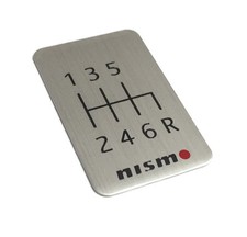 Nismo 6 Speed Console Shift Pattern Badge Aluminum Emblem Genuine Part Jdm Nismo 6 Speed Console Shift Pattern Badge Aluminum Emblem Genuine Part Jdm