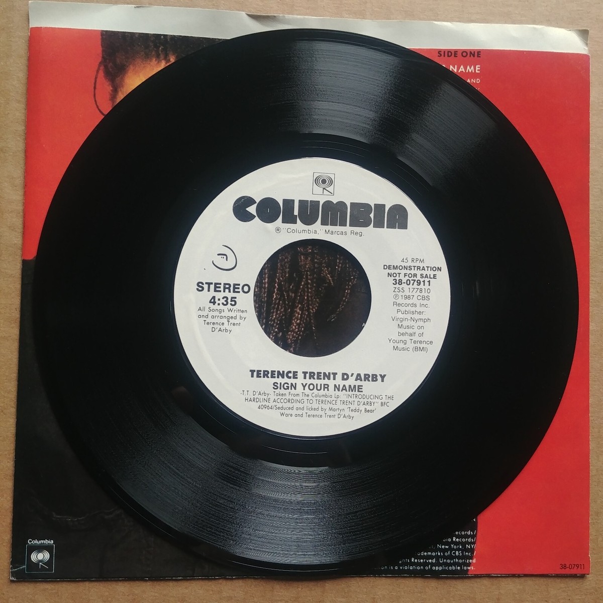 TERENCE TRENT D'ARBY Sign Your Name DJ PROMO 45 7