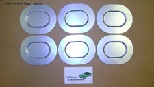 3DAY SALE ! Floor Pan Drain Plugs set 6pc Oval Galvanized Zinc Plated plug trunk
