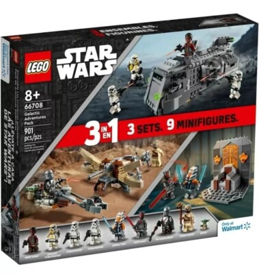LEGO 66708 Galactic Adventures Pack Retired Star Wars New 3 Sets In 1 Box Sealed