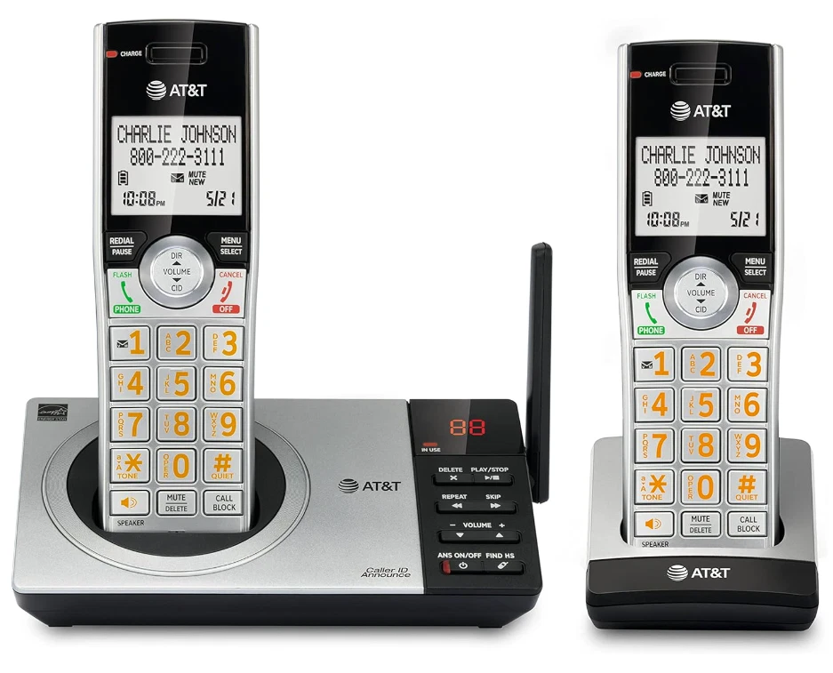 AT&T CL82207 DECT 6.0 Cordless Phone with Answering System (2 Handsets) - Thumbnail 2