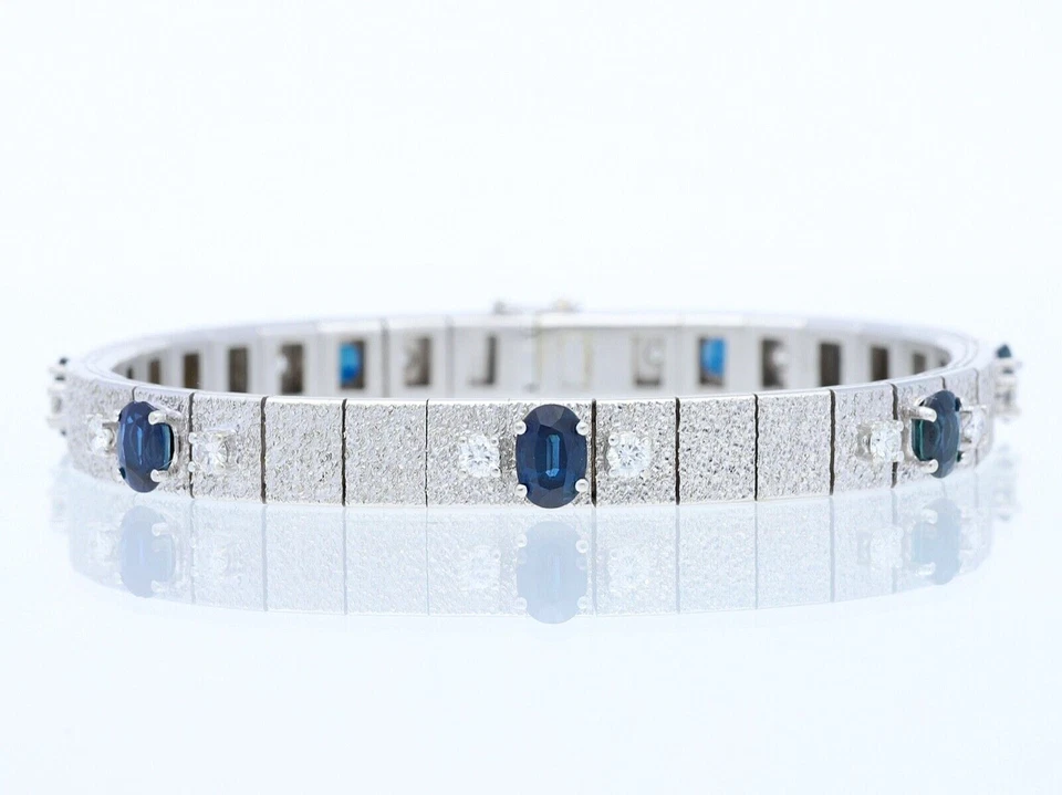 Top Preis vintage Armband 2,70 Karat Saphire Brillanten 750 Gold 18 Karat deta