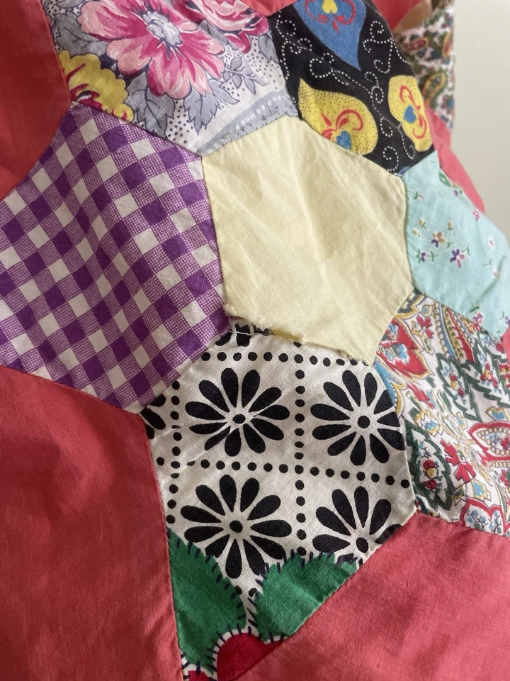 Funda nórdica vintage Six Point Star Quilt 74x90 Foto 4 de 4