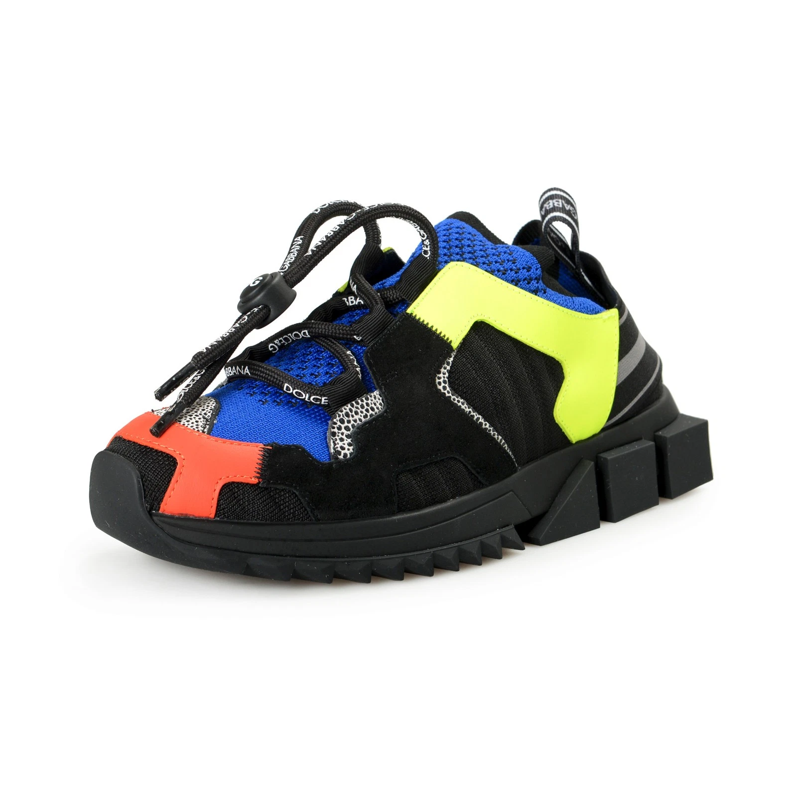 Dolce Gabbana — Dolce & Gabbana Women's "Sorrento" Multi-Color Canvas & Leather Sneakers Shoes