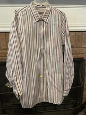Forsyth of Canada Button Down Shirt Mens Sz XL Multicolor Stripes Regular Dress