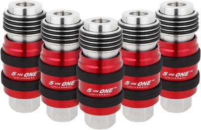 #ad 1750 Safety Exhaust Coupler 1 4quot; Body 1 4quot; FNPT Pack of 5 Red $106.84