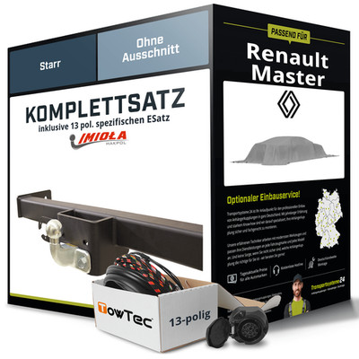 Anhängerkupplung starr für RENAULT Master +Elektrosatz NEU PKW
