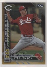 2016 Bowman Scouts' Top 100 Gold Refractor 10/50 Robert Stephenson #BTP-44 02q4