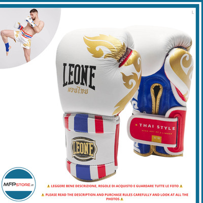 Boxhandschuhe Leone 1947 Thai Style GN114 Größe 14oz Weiß