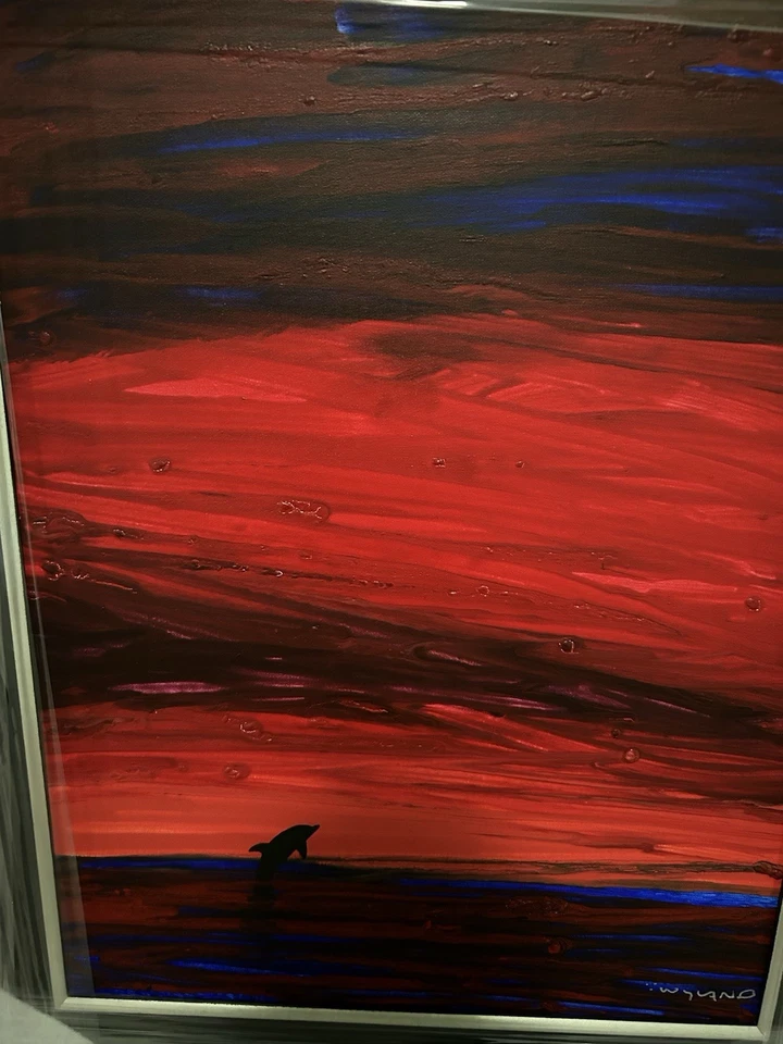 Pintura en lienzo original Wyland - enmarcada y firmada Foto 3 de 4