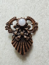 VINTAGE SIGNED AOL ANGELS OF LOVE ANGEL COPPER PIN BROOCH