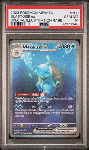 🔥 Pokemon Card Blastoise EX 200/165 Special Illustration Rare PSA 10 151