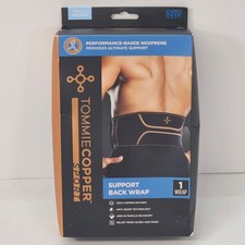 Tommie Copper Sport Support Back Wrap Small Medium Copper Infused Anti Odor