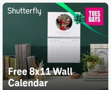Shutterfly Customized 8x11 Wall Calendar, Expires Dec 16, 2025! Sent Fast!