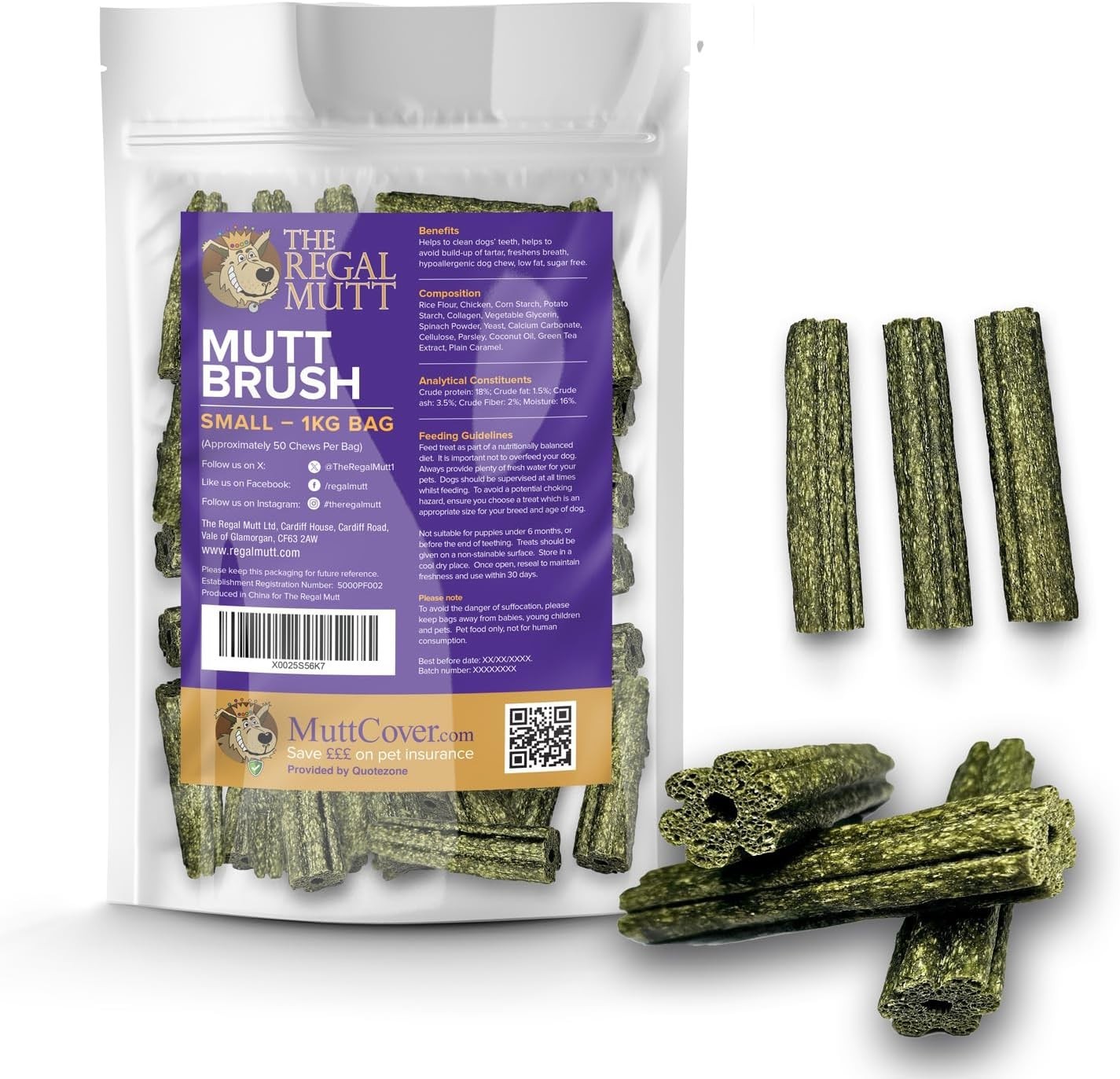 The Regal Mutt - Muttbrush - Small - 1kg Bag