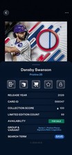 Dansby Swanson Digital Bunt  Pristine Pieces Signature Relic Legendary /99