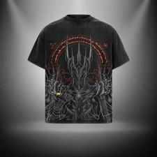 Y2K Men’s T-Shirt Vintage Washed Cotton Retro Movie Graphic Tee Loose Fit Unisex