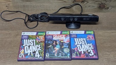 Microsoft Xbox 360 Kinect Motion Camera Sensor Bar w/ 3 Dance Games BUNDLE