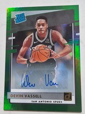 Devin Vassell 2020-21 Donruss Rated Rookie Green Flood SIGNATURE Card #206