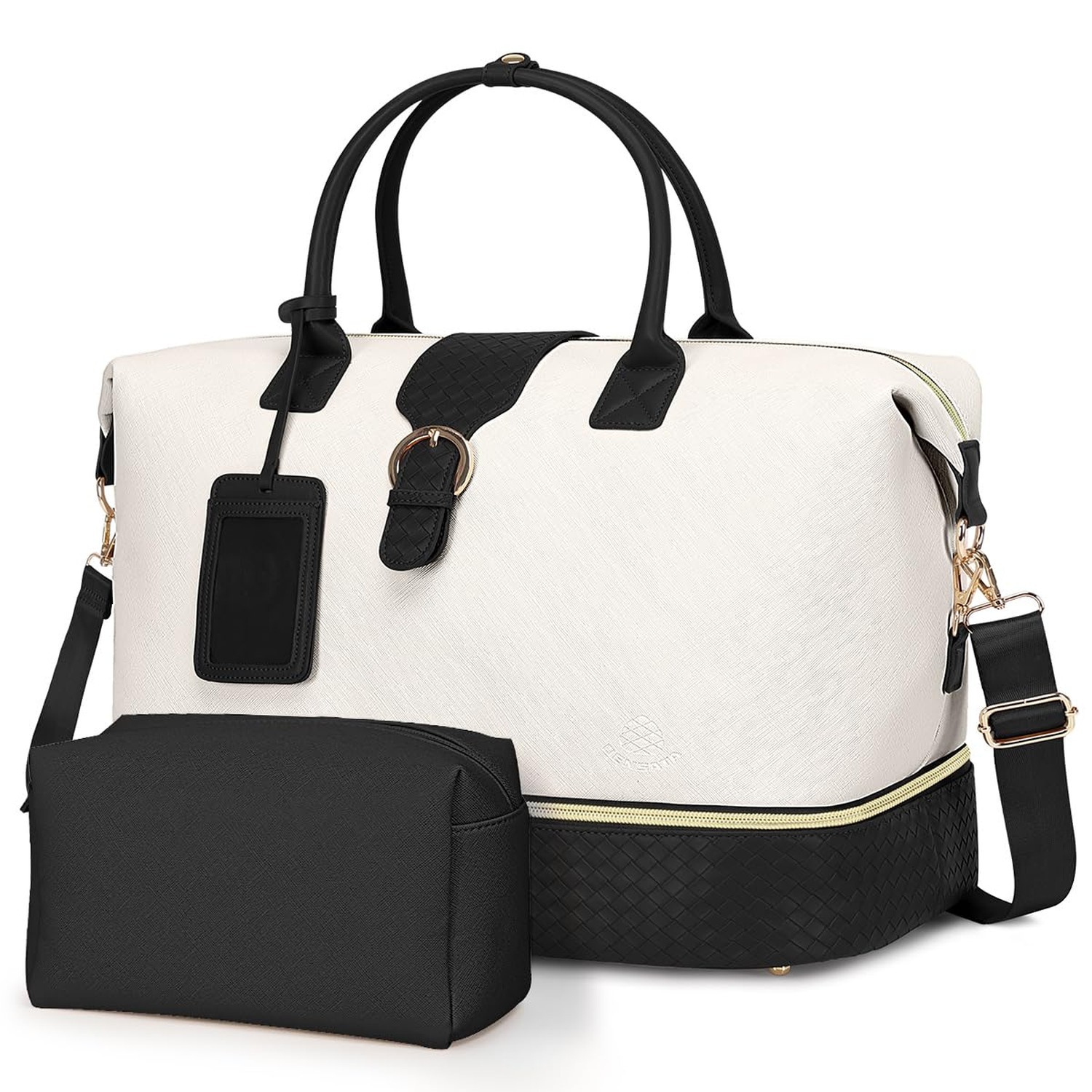 Leather Weekender Bags for Women, Travel Duffel Bag PU Overnight Bag Carry On...
