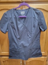 Dark Gray Scrub Top By Cherokee Sz Small. Excellent Condition