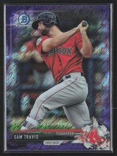 2017 Bowman Chrome #BCP170 Sam Travis Prospects Purple Shimmer Refractor