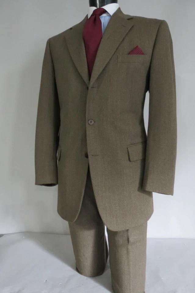 VTG Paul Stuart Union made USA Westgate heavy Thornproof tweed full suit 42 43 L - Image 3 of 4