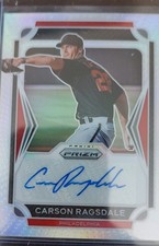 2021 Panini Prizm D P #AURA - Autograph Silver Prizm- Carson Ragsdale SF Giants