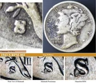 1943-S/S 10C Mercury Dime FS-501 RPM-002 S-S West XF (#7787)
