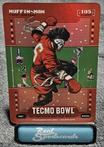 2026 Bo Jackson Battle Arena Tecmo Bowl Muffin Man Red Battlefoil Card R97