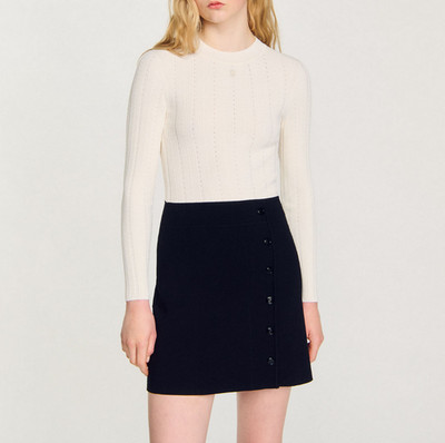 Sandro Paris Women's Black Knit Logo Short Dress Size 34 XS 6 SFPRO03822
