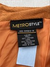 Metro Style Womens Orange Leather Back Zip Casual A-Line Skirt Size 12 — photo 4