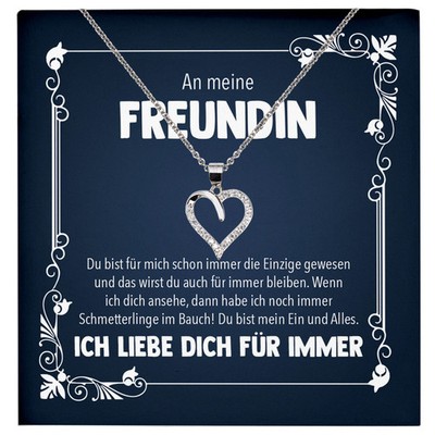 Freundin Jahrestag Geschenk Sterlingsilber Schmuck Valentinstag Liebe Halskette