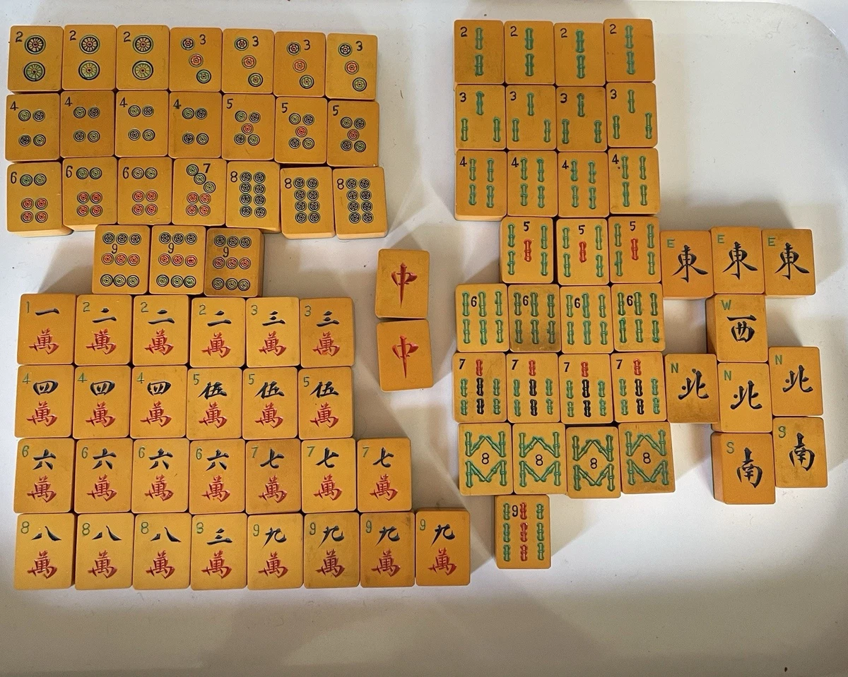 Mah Jong 1940 Year Vintage Manufacture Board & Traditional Games