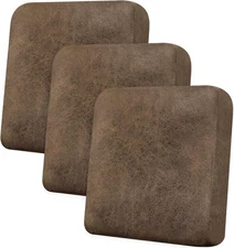 Couch Cushion Covers Leather-Look 3PC Stretch 3 Sofa, Light Brown 