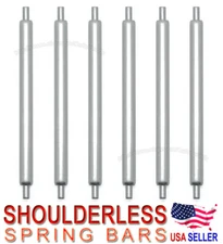 16mm ~ 22mm SHOULDERLESS Spring Bar Pin 0.9mm Tip for Drilled Pierce Lug Watch