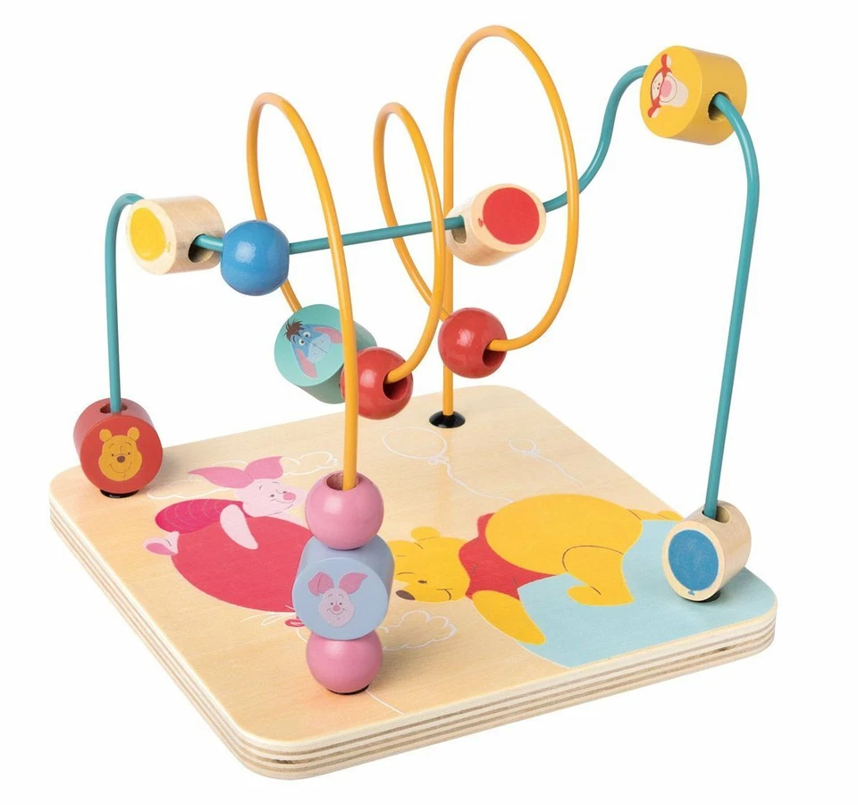 Playtive Junior Holzspielzeug Motorikschleife Perlen Achterbahn - Winnie Puuh