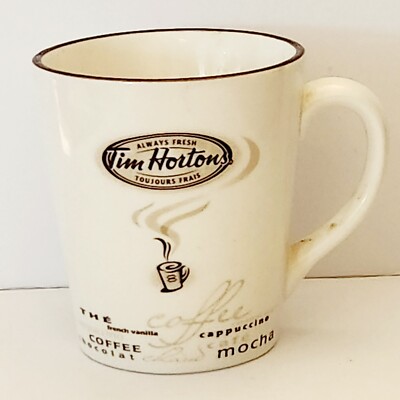 Tim Horton's Cafe Tea Coffee Heavy Duty Mug Limited Edition 16oz Ivory #No 005