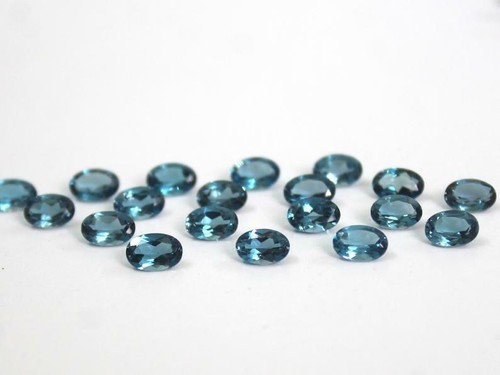 50Pc Natürlich London Blauer Topas 5x3mm Oval Facettiert Schliff Kalibriert Lose - Bild 5 von 7