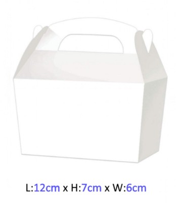 Mini weiße Leckerli Boxen - Hochzeit Konfetti Gastgeschenk Beute Geschenk Party Cupcake Box