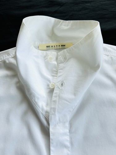 1017 ALYX 9SM men’s size 46 (S) long sleeve shirt white cotton collared - Foto 4 di 15