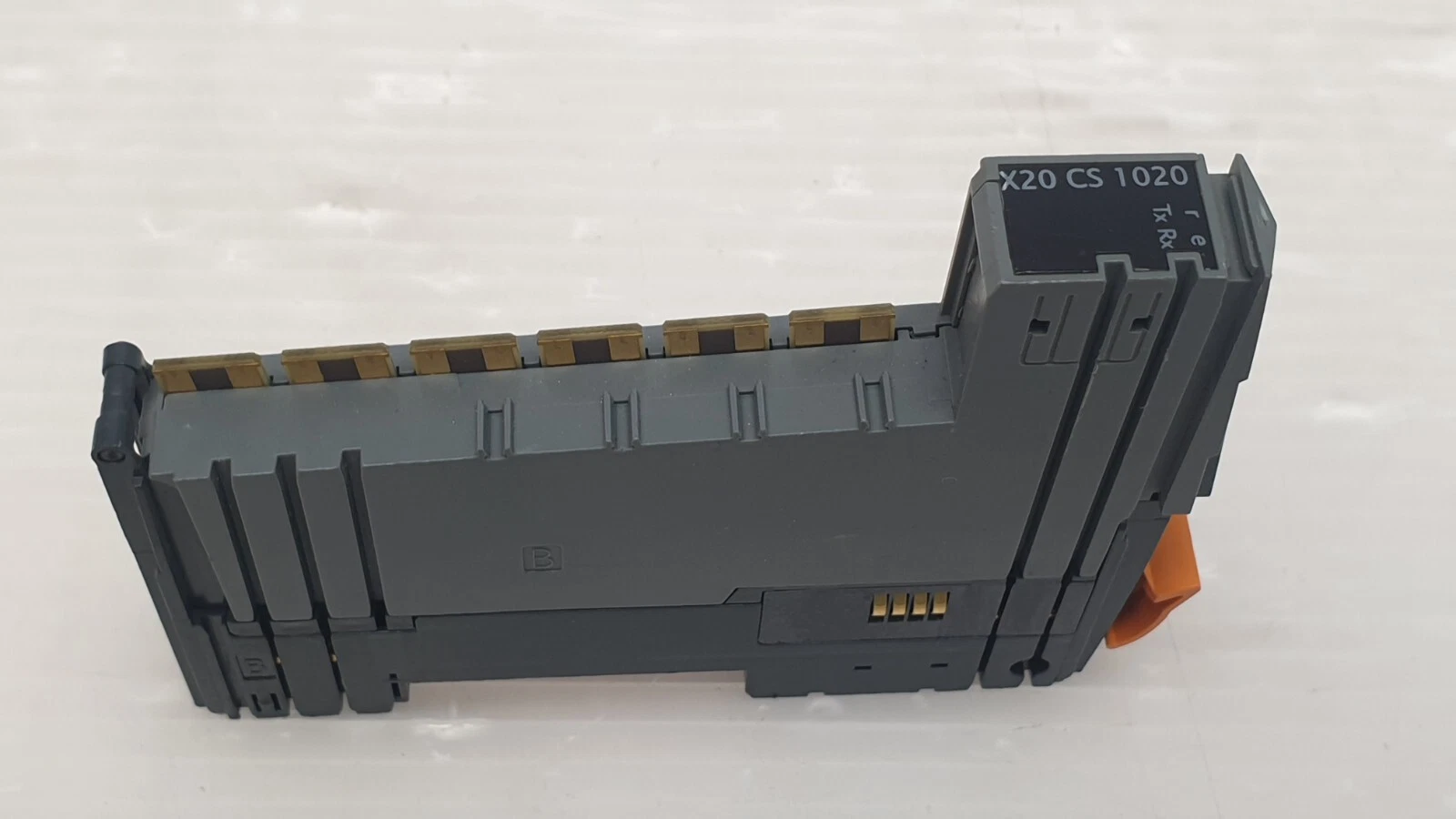 B&R X20 CS 1020 front, module name and Tx Rx LED labels