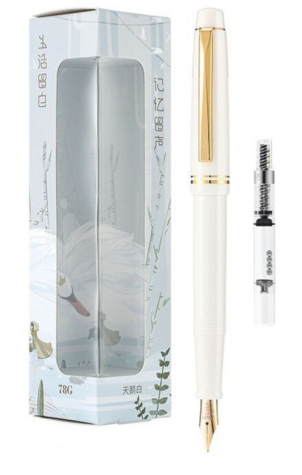 pilot 78g fountain white color body EF nib Japan boxed ink