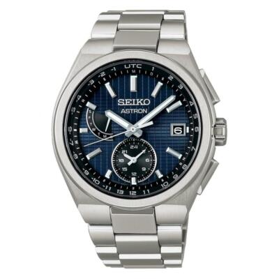 Seiko Astron SBXY065 NEXTER Blue Dial Titanium Solar Radio Men Watch New