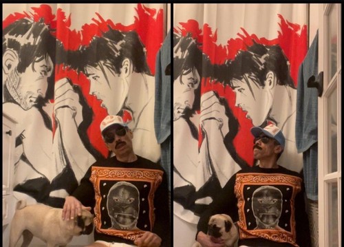 AHS NYC Big Daddy Ledermaske Pullover Baumwolle/Poly Mischung Gay Rollenspiel - Bild 4 von 10