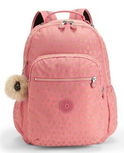 kipling rose gold backpack