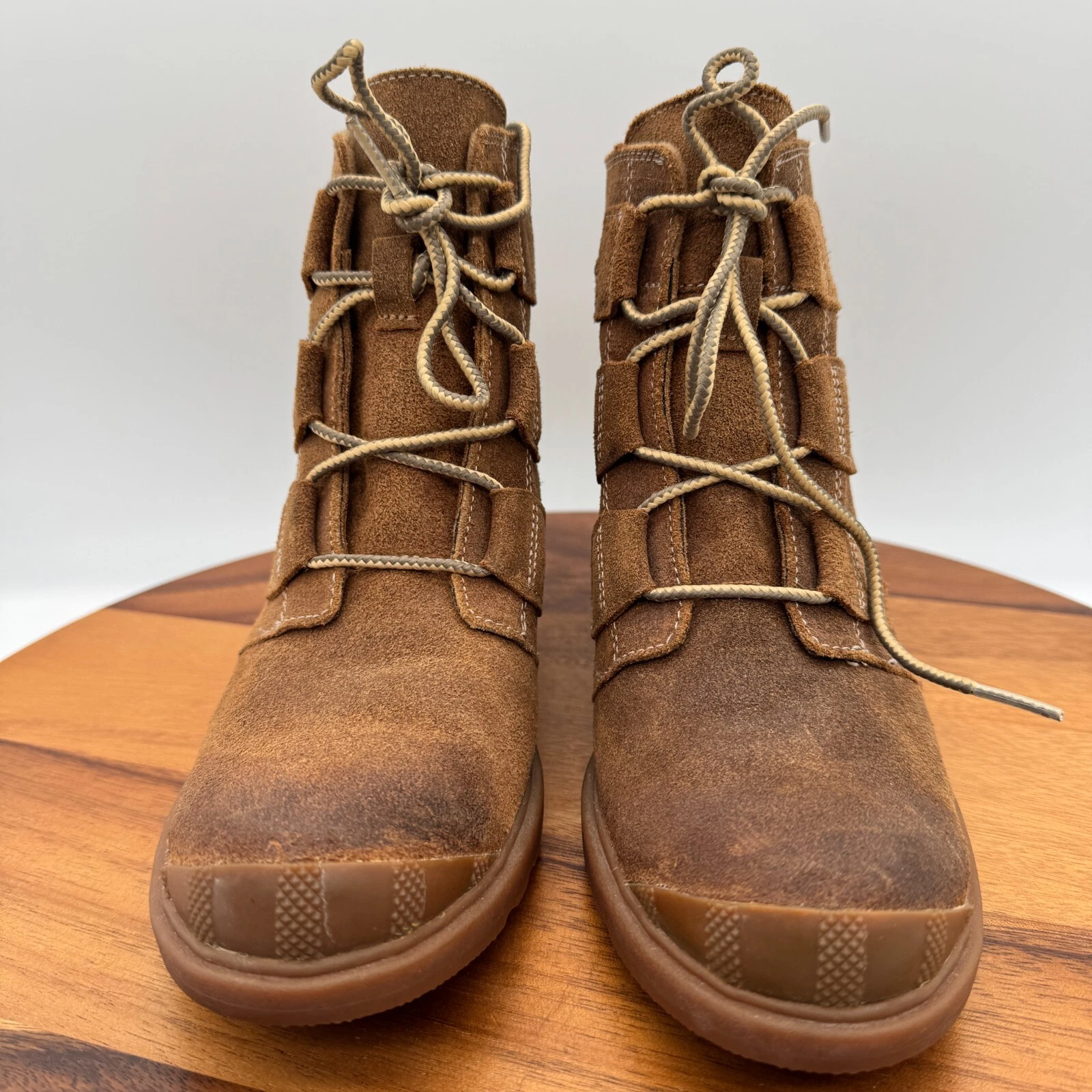sorel toronto suede leather wedge ankle booties boots