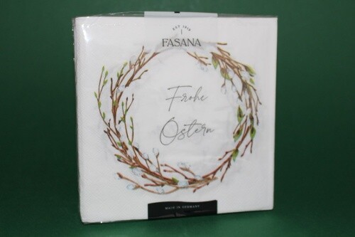 FASANA Servietten "Frohe Ostern" 33x33 cm Osterfest Osterdeko Tischdekoration - Bild 1 von 1
